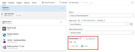In our case, we want to specify the two tag names when we apply the policy, so we will need to duplicate the parameters entries. . Azure pipeline multi select parameters
